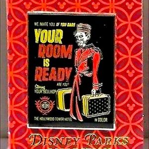 Disney Tower of Terror Bellhop Pin New